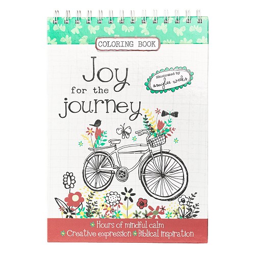 Joy for the Journey Wirebound Coloring Book – Hours of Mindful Calm, Creative Expression, Biblical Inspiration