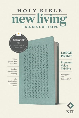 NLT Large Print Premium Value Thinline Bible, Filament Enabl