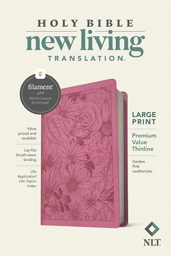NLT Large Print Premium Value Thinline Bible, Filament Enabl
