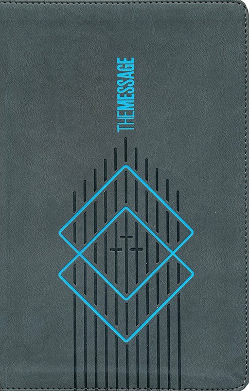 The Message Deluxe Gift Bible (Leather-Look, Charcoal Ascension and Blue Diamonds): The Bible in Contemporary Language