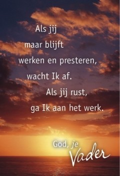 Ben je moe? opgebrand door