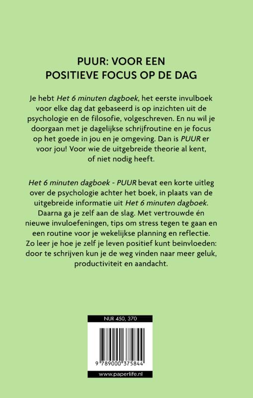 Het 6 minuten dagboek Puur