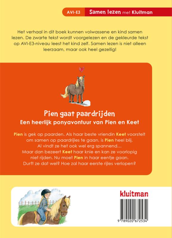 Pien gaat paardrijden