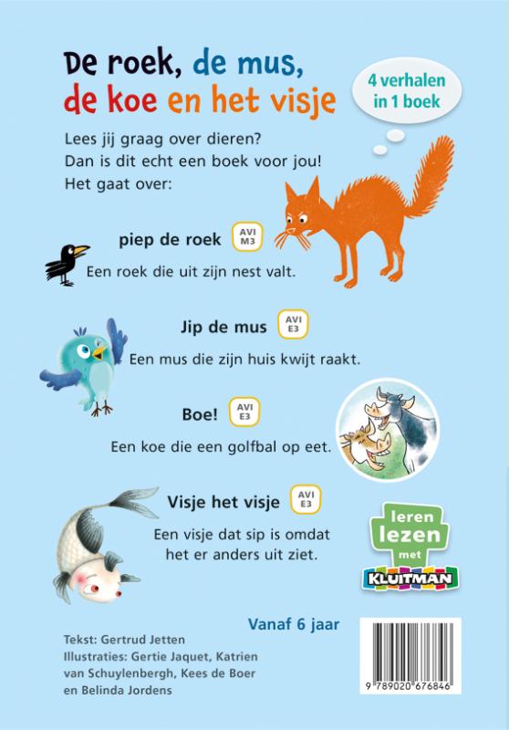De roek, de mus, de koe en het visje