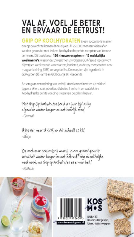 Grip op Koolhydraten Dagmenu’s, recepten en richtlijnen