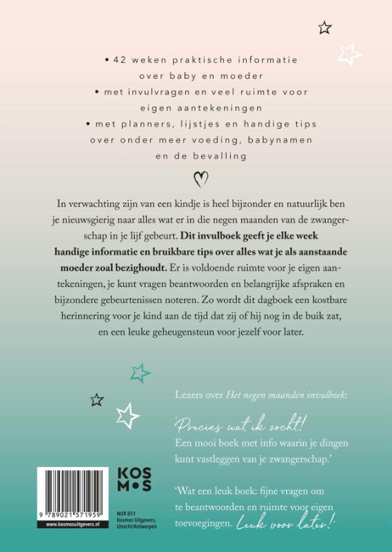 Het negen maanden invulboek