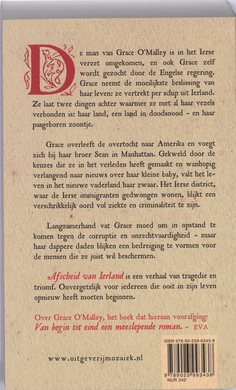 Afscheid van Ierland – Het vervolg op Grace O’Malley