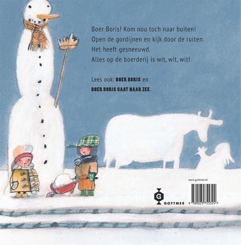 Boer Boris in de sneeuw