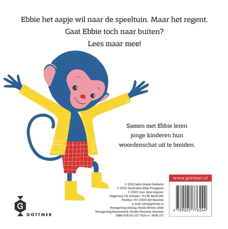 Ebbie onder de paraplu