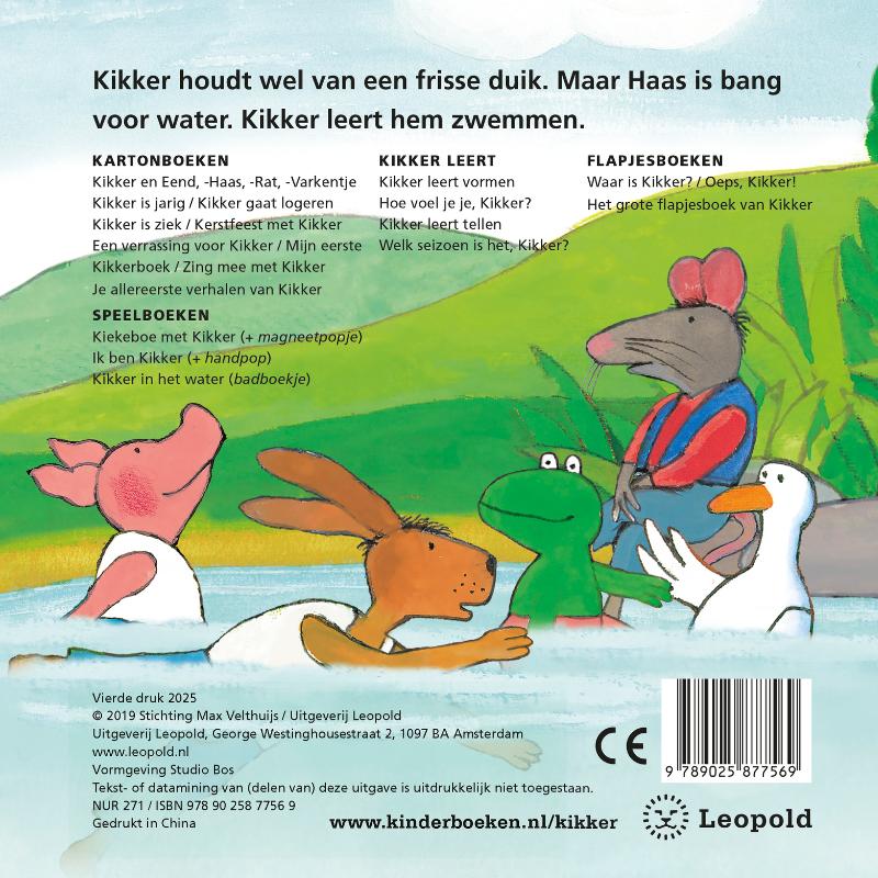 Kikker gaat zwemmen