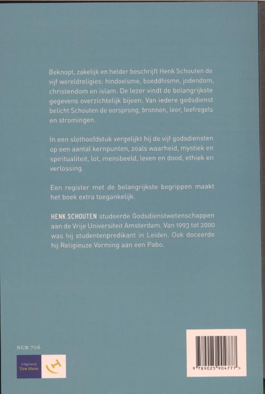De vijf religies van de wereld