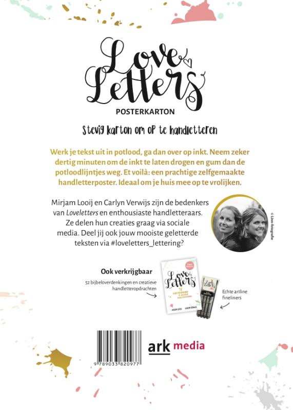 Loveletters handletteren posterkarton