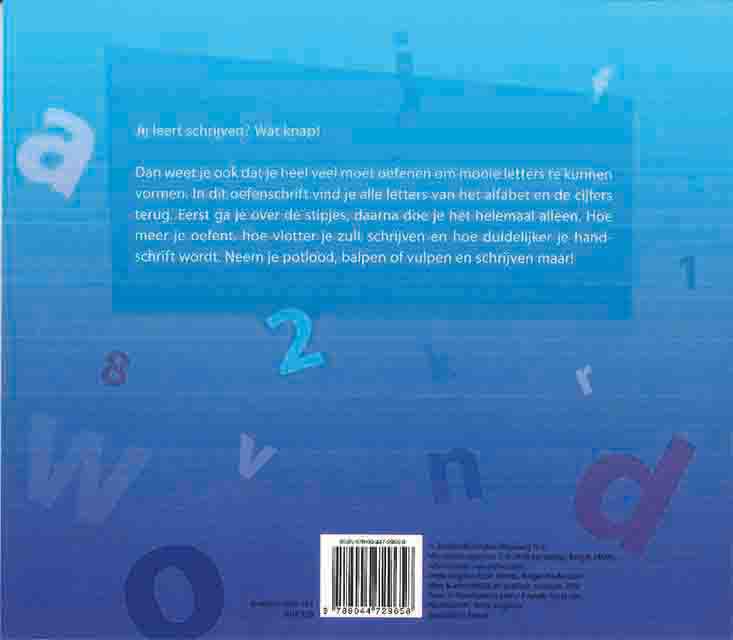 Mijn oefenschrift – Schrijven kleine letters en cijfers van 0 tot 9