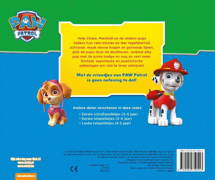 PAW Patrol leuke schrijfspelletjes – 4 – 5 jaar