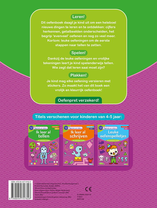 Oefenboek met stickers – Ik leer al tellen (4-5 j.)