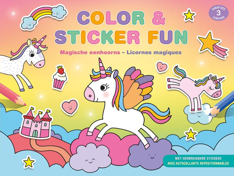 Color & Sticker Fun – Magische eenhoorns
