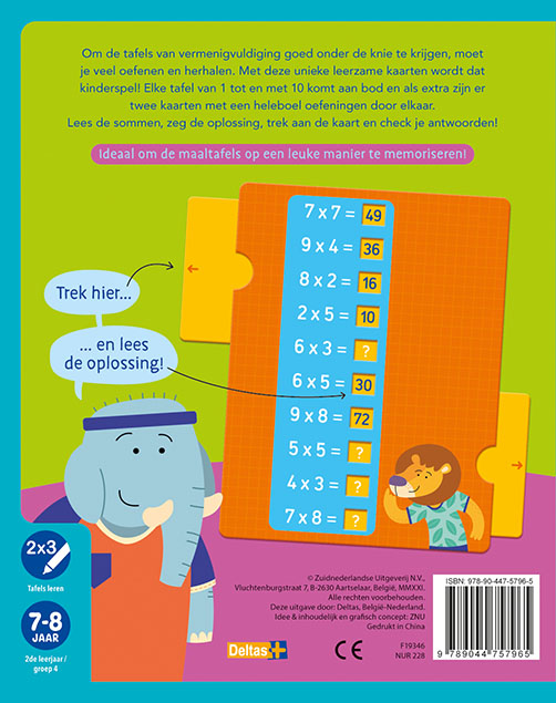 De tafels van vermenigvuldiging – Oefenkaarten