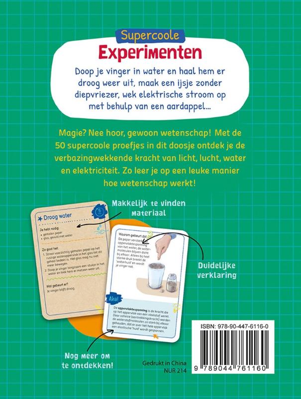 Supercoole experimenten – Doos met kaarten