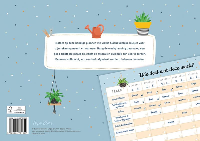 Familieplanner voor huishoudelijke klusjes