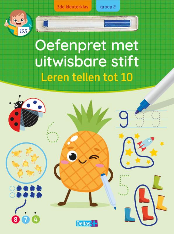 Oefenpret met uitwisbare stift – Leren tellen tot 10