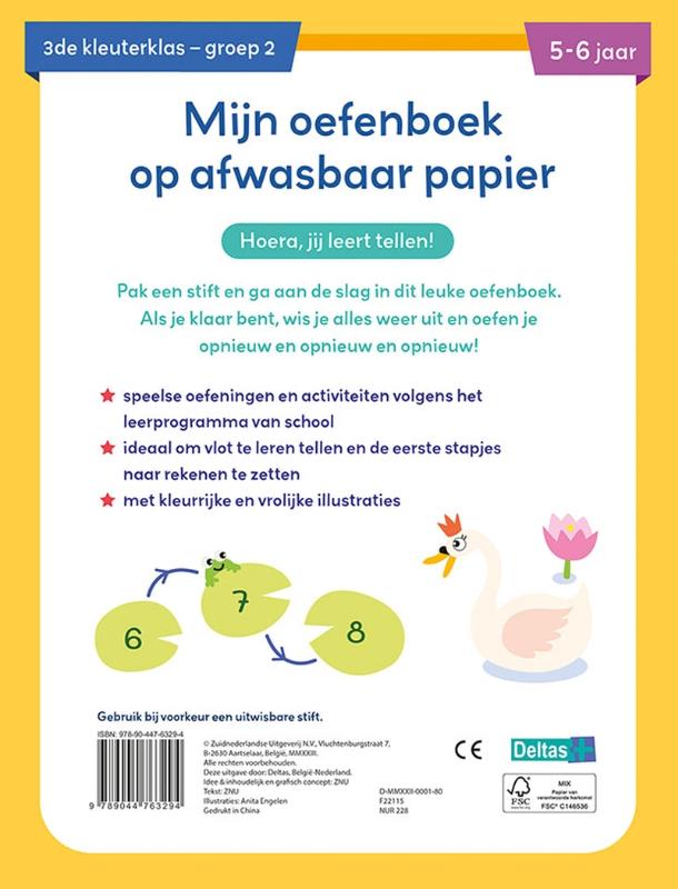 Mijn oefenboek op afwasbaar papier - Leuke telspelletjes 5-6 jaar - Afbeelding 2