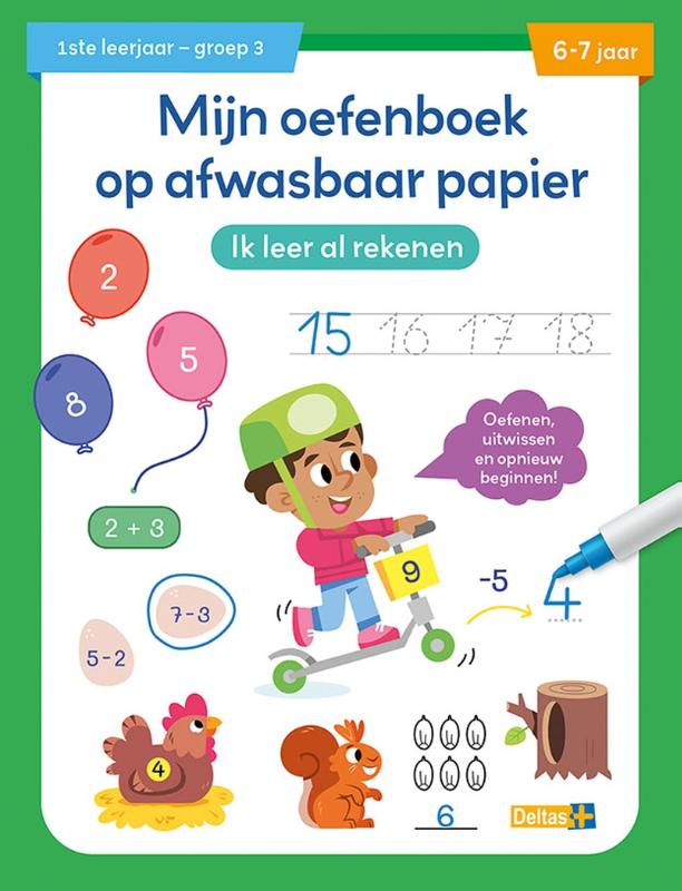 Mijn oefenboek op afwasbaar papier – Ik leer al rekenen 6-7 jaar