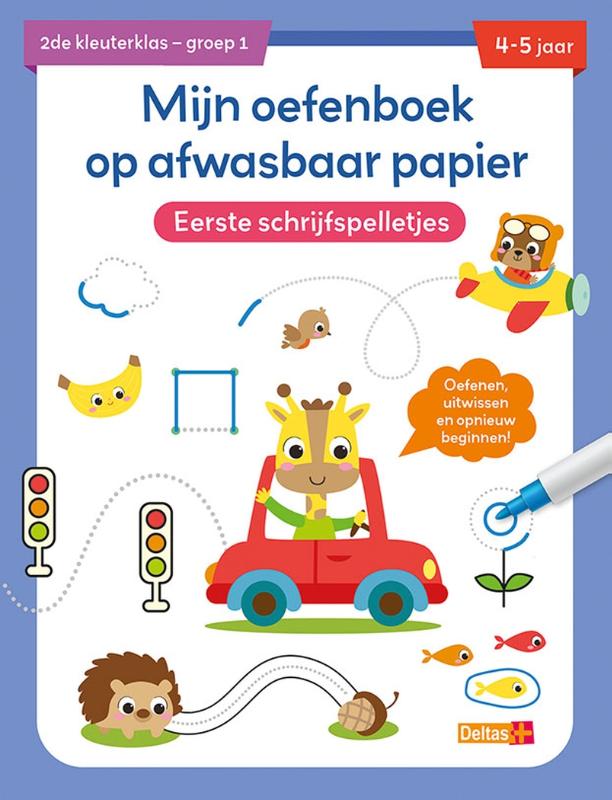 Mijn oefenboek op afwasbaar papier – Eerste schrijfspelletjes 4-5 jaar