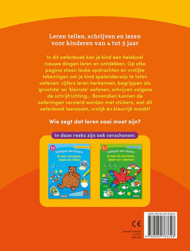 Oefenpret met stickers – Eerste stappen naar schrijven, lezen en tellen – groep 1