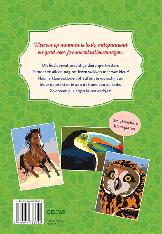 Kleuren op nummer voor volwassenen – Dierenwereld