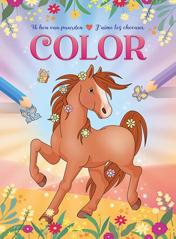 Ik hou van paarden kleurblok / J’aime les chevaux bloc de coloriage