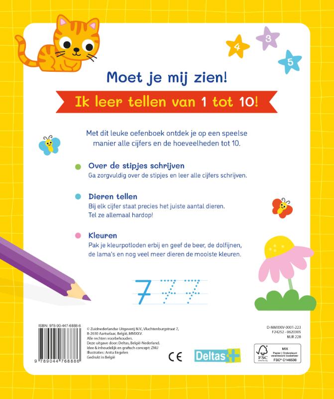 Mijn eerste 123 oefenboek (4-6 j.)