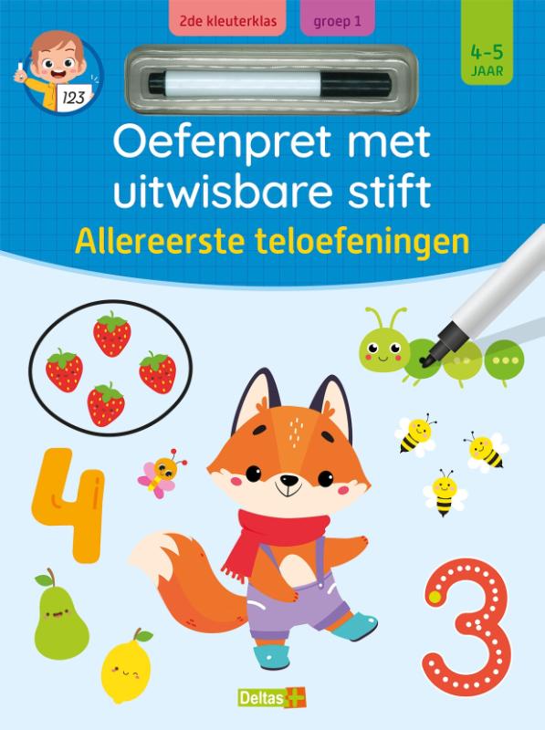 Oefenpret met uitwisbare stift – Allereerste teloefeningen – 4-5 jaar