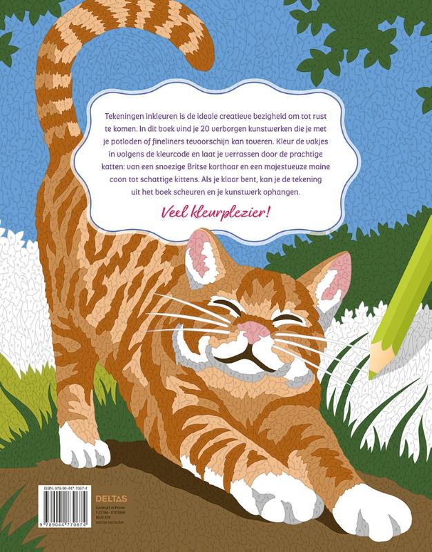 Katten – Kleurplaten op nummer
