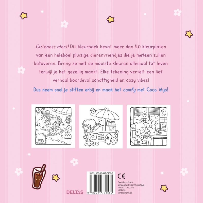 Cozy Friends Cute & Comfy kleurboek Coco Wyo