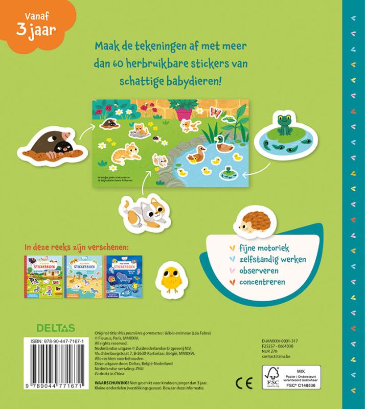 Mijn eerste stickerboek Babydieren