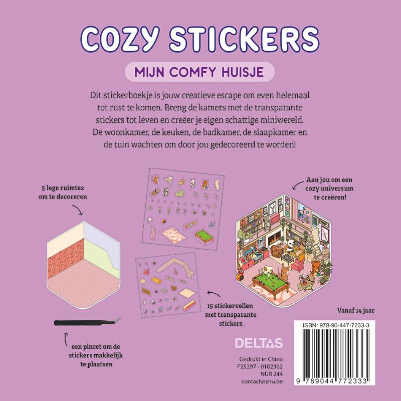 Cozy Stickers &ndash; Mijn comfy huisje