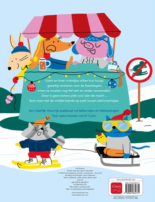 Samen naar de markt in de winter