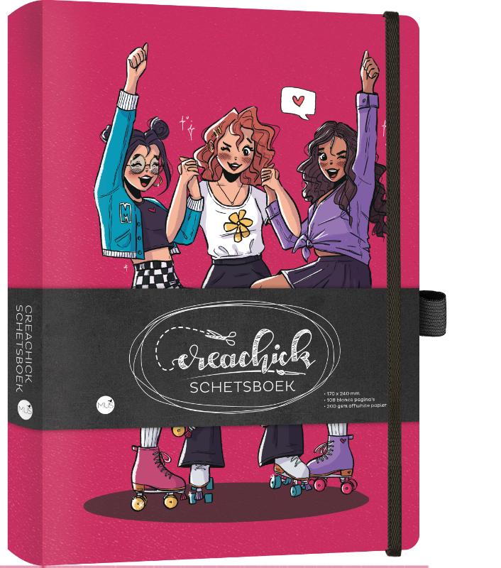 CreaChick Schetsboek groot – dieproze