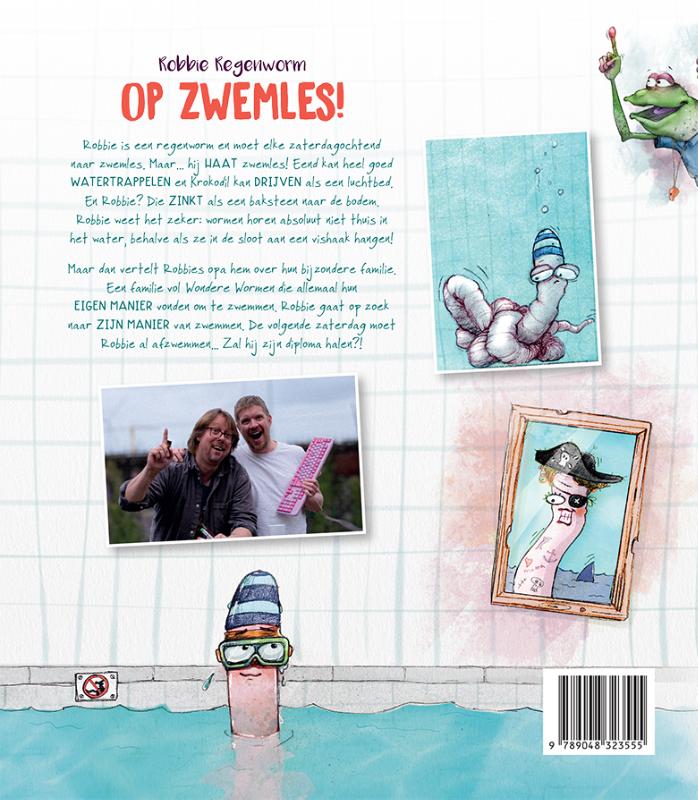 Robbie Regenworm op zwemles!