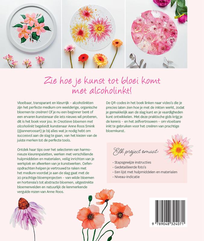 Creatieve bloemen met alcoholinkt