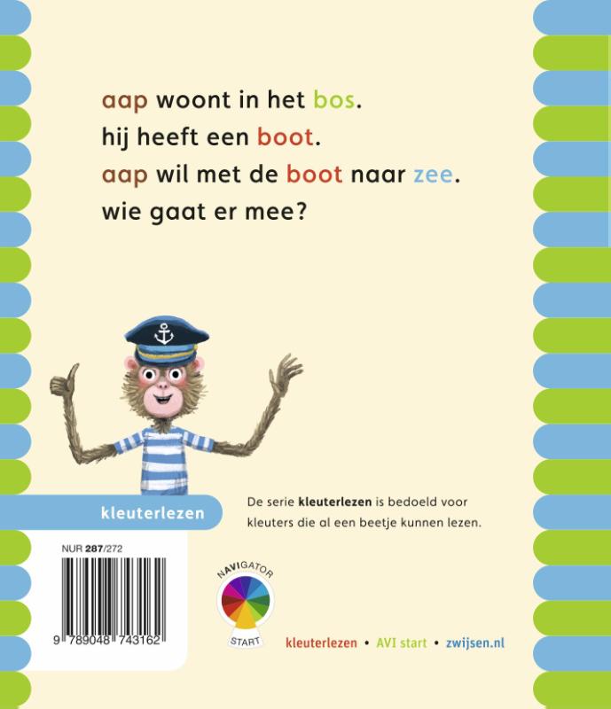 met aap naar zee