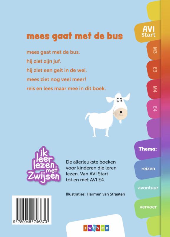 mees gaat met de bus