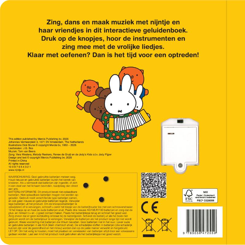 geluidenboek, dansen en zingen met nijntje