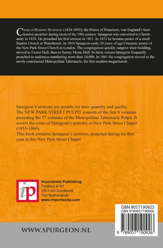 New Park Street Pulpit Sermons – 1 1855