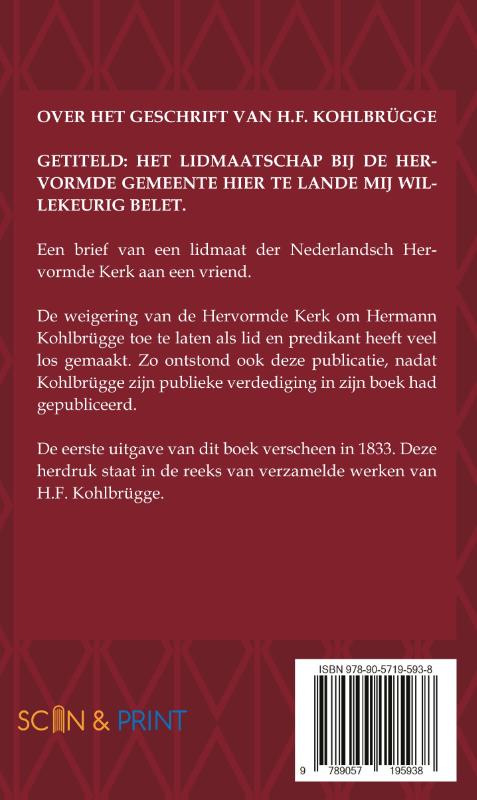 Over het geschrift van H.F. Kohlbrügge