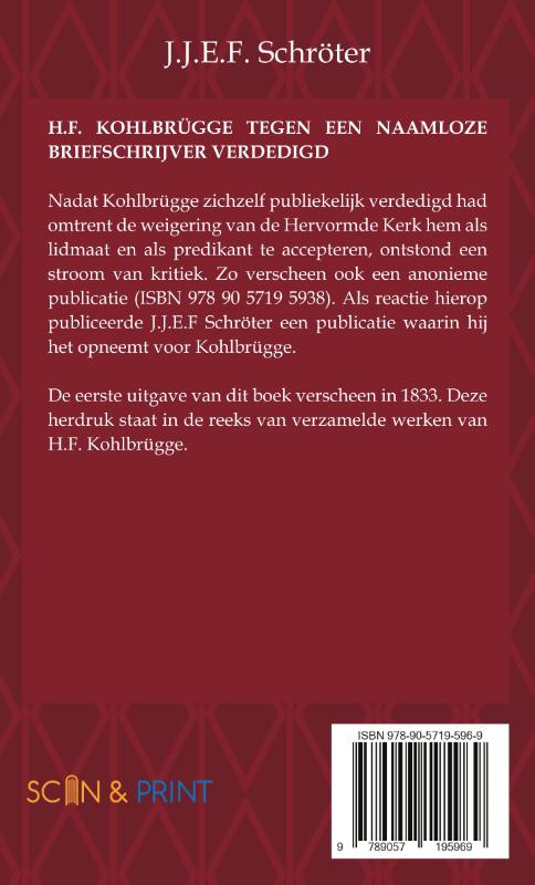H.F. Kohlbrügge tegen een naamloze briefschrijver verdedigd - Afbeelding 2