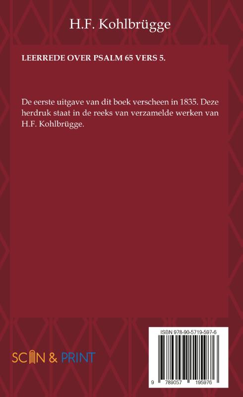 Leerrede over Psalm 65 vers 5