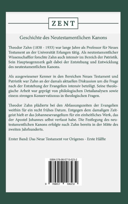 Geschichte des Neutestamentlichen Kanons 1