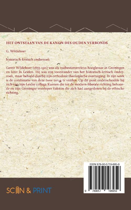 Het Ontstaan van de Kanon des Ouden Verbonds