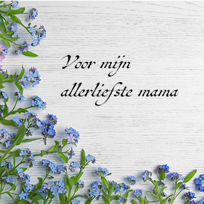 Voor mijn allerliefste mama Juliette